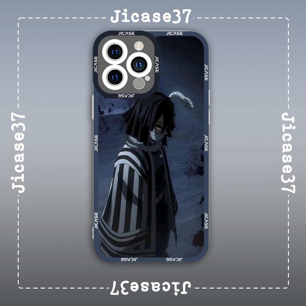 เคส iPhone Square Edge Samsung Xiaomi Oppo Anime Kimetsu no yaiba Demon Slayer Sword Character Iguro