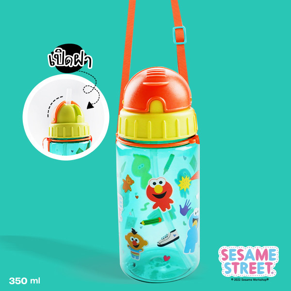 Se-ed (ซีเอ็ด) : SST-Sesame Street Water Bottle Sling-Green 350 ml.