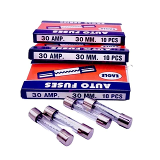 FUSE ฟิวส์แก้ว EAGLE ขนาด 5*30mm/250V (ขายเป็นกล่อง)มี 10ตัว มีพร้อมส่งในไทย