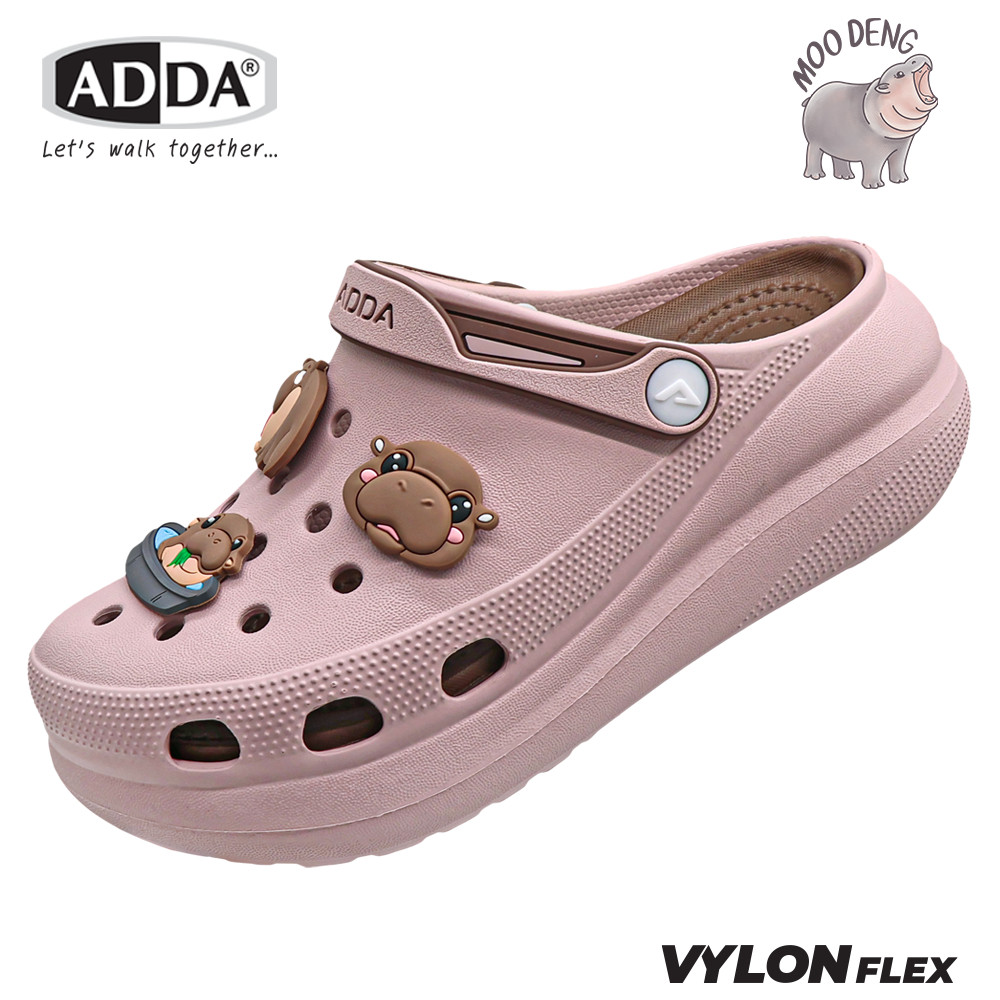 พรีออเดอร์ Pre Order ADDA รุ่น 59G04W1 (ไซส์ 4-7)(ลิขสิทธิ์แท้)รองเท้าลำลอง สำหรับผู้หญิง พร้อมตัวติดรองเท้าน้องหมูเด้ง