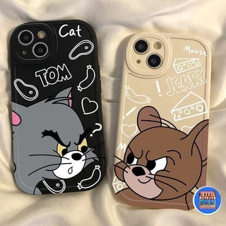COD-ในไทย เคสสำหรับไอโฟน11 เคสซิลิโคน เคสการ์ตูนน่ารัก ลูกแมวและหนู For IPhone 11 XR 7 8 Plus 15 14 13 12 Pro MAX X XS