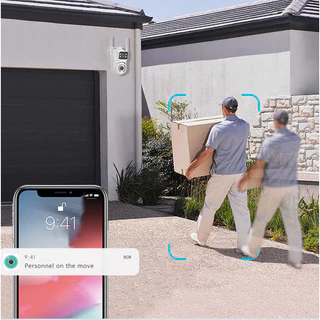 LLSEE ICSEE 4K 8MP เลนส์คู่ติดตามการเคลื่อนไหว WIFI กลางแจ้งไร้สายกล้องวงจรปิดกันน้ำตรวจจับมนุษย์ปลุก IP กล้องรักษาความปลอดภัย Night Vision สีสันสองทางโทร