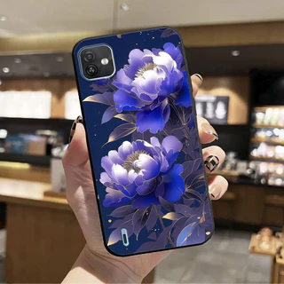ดอกไม้หินอ่อนหรูหราสําหรับ Wiko Y81 / Y82 กรณีแมวน่ารักปลอกซิลิโคนอ่อนนุ่มกันกระแทกสําหรับ Wiko Y81 / Y82 เคสโทรศัพท์กันชน