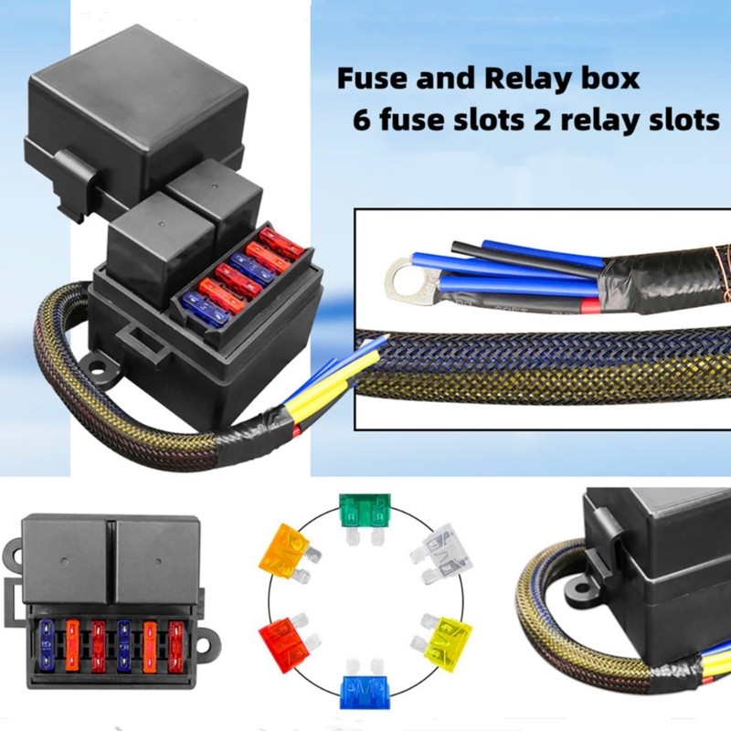 XU Heavy Duty 80A 12V 2 ช่องรีเลย์และฟิวส์กล่องสําหรับรถจักรยานยนต์ที่มีฉลากที่ชัดเจน ราคา ถูกที่สุด ดีลบีเคเค แกลเลอรีภาพที่ 3