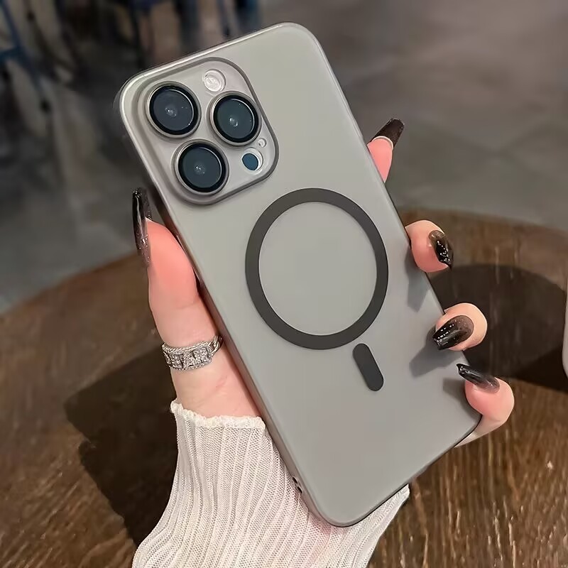 โปร่งแสง บางเฉียบ พลาสติก แบบแข็ง กันรอยเลนส์กล้อง แม่เหล็ก เคสไอโฟน สําหรับ iPhone 16 15 14 13 12 11 Pro Max 14 15 Plus - รูปที่ 4