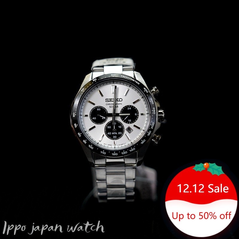 เจดีเอ็มวาชา Vailable Seiko SELECTION SBPY165 Stainless Steel Sapphire Solar Chronograph Panda Color นาฬิกาผู้ชาย