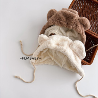 ฤดูหนาวเด็กน่ารักหมีอบอุ่นนุ่มหมวก 0-3 ปี