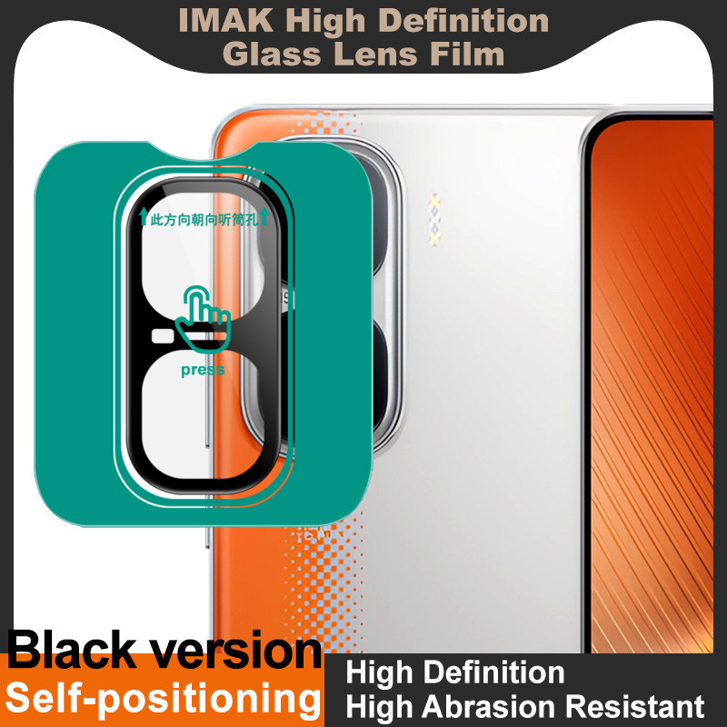Original Imak Vivo IQOO NEO 10 Pro 5G สีดําขอบกระจกนิรภัยกล้องเลนส์ฟิล์ม IQOO Neo10 5G เลนส์ป้องกันตําแหน่งตนเอง