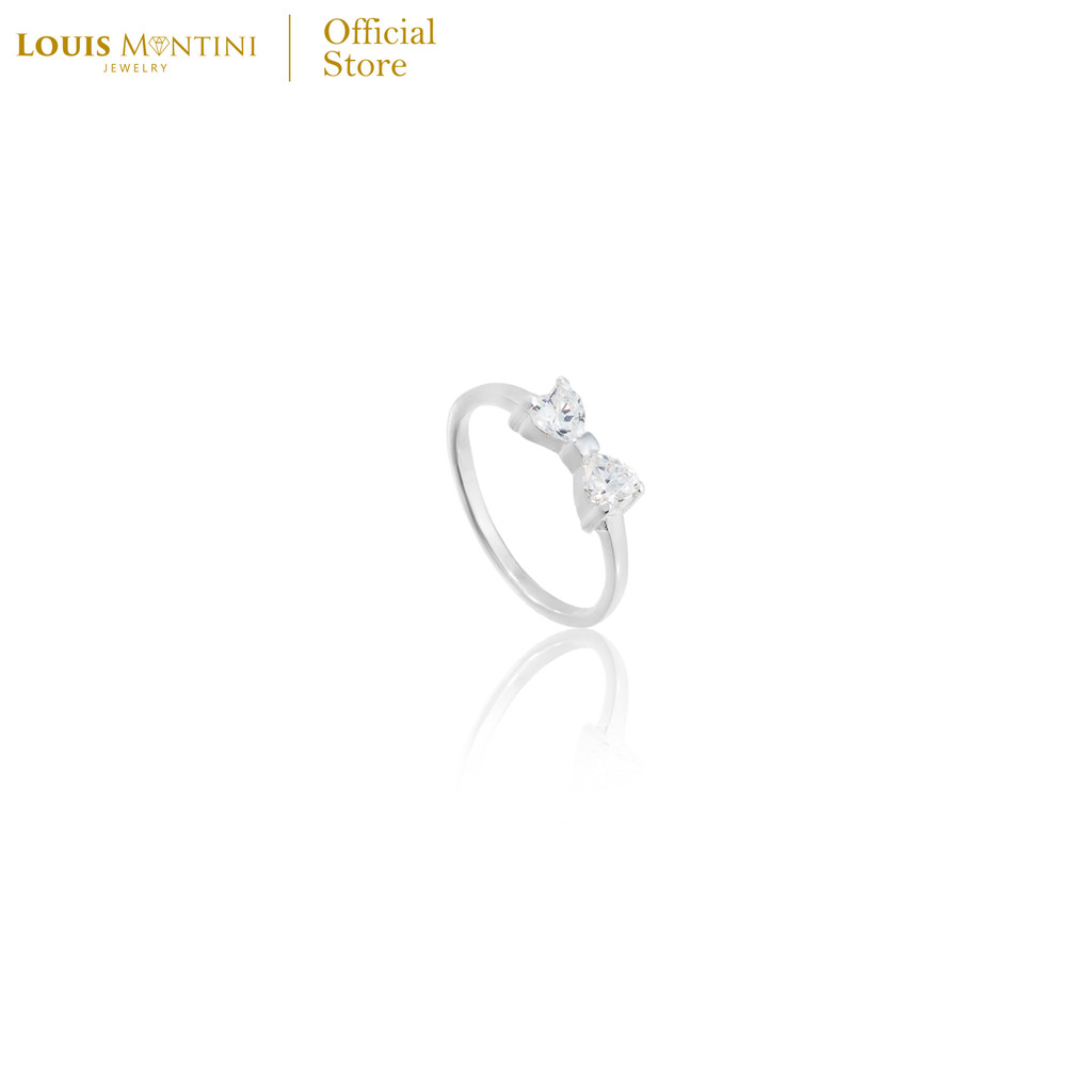 Louis Montini (Jewelry) Sterling Silver 925 Ring แหวนเงินแท้ 92.5% แหวนผู้หญิง รูปโบว์ LJRG35