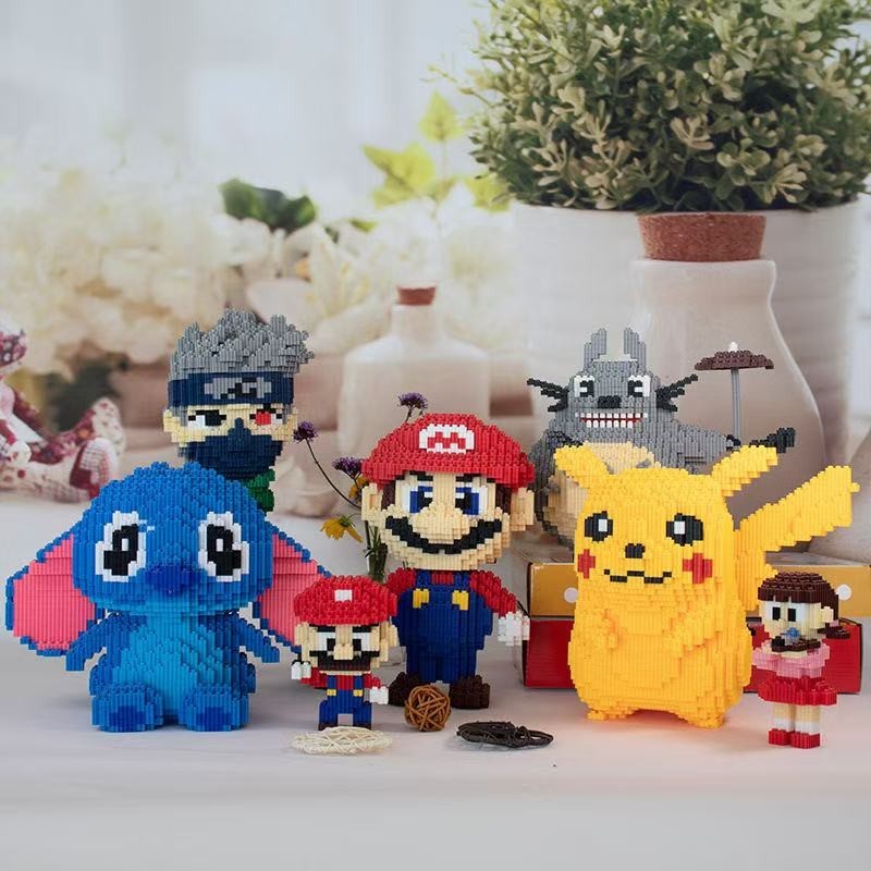 DIY รูปแบบการ์ตูนสัตว์ 3D สุดน่ารัก, บล็อกตัวต่อของเล่นเด็ก, ของขวัญวันหยุด