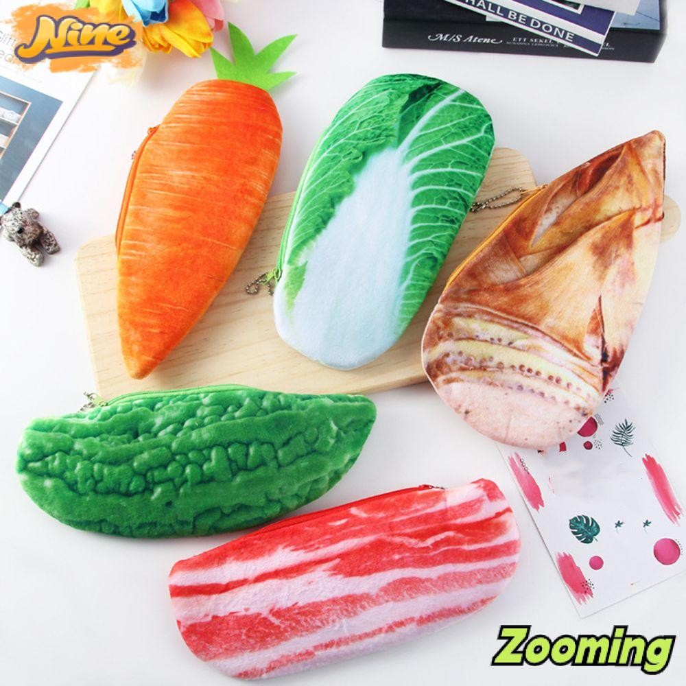 Zooming Plush ดินสอน่ารักนักเรียนอุปกรณ์เหรียญกระเป๋าดินสอกระเป๋าดินสอแปลกกระเป๋าดินสอ