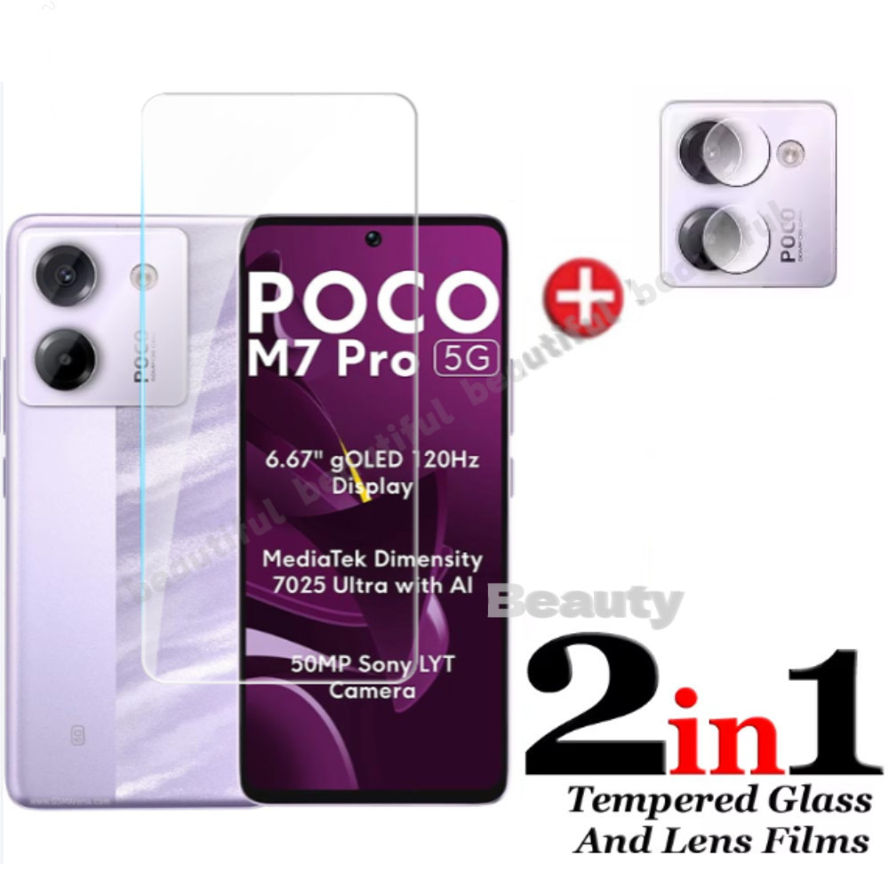 สําหรับ PocoM7 Pro 5G เลนส์กล้องป้องกันสําหรับ POCO M7 Pro M 7 M7Pro M6 Pro POCOM6 Xiaomi POCOM7Pro 