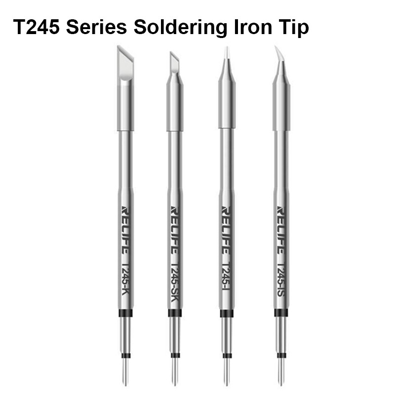 RELIFE RL-T245 Series หัวแร้งเคล็ดลับ Universal T245 Handle Multilayer ชุบสําหรับ Aixun สถานีบัดกรี 