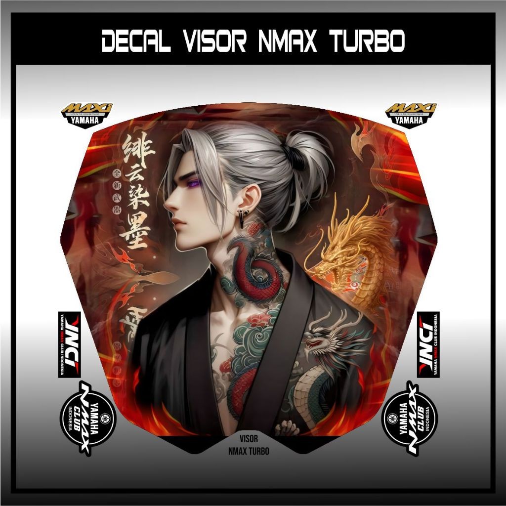Winshield Sticker, Graphic Nmax Turbo Visor Sticker / 2024 Nmax Turbo Visor Decal