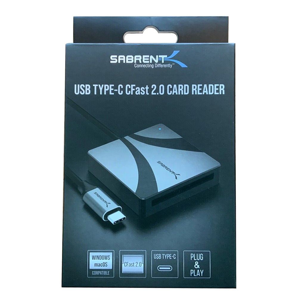 Sabrent USB-C 3.2 Gen 1 CFast 2.0 Card Reader (CR-CF20) - for PC & Mac