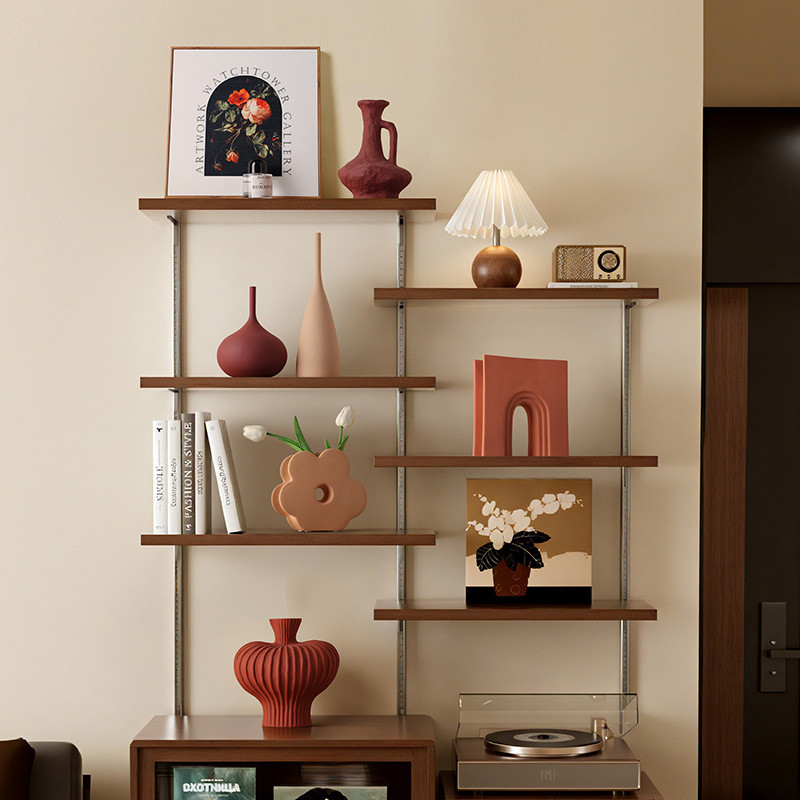 จีนย้อนยุคระดับไฮเอนด์บ้านชั้นวางหนังสือทางเข้าตู้ไวน์ตู้แสดงแจกันตกแต่งตกแต่งชุด