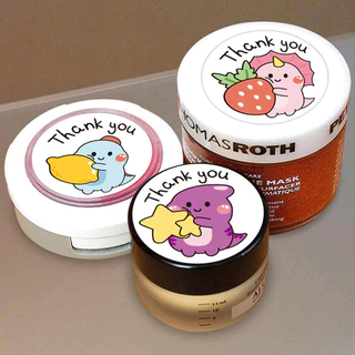 สติ๊กเกอร์ขอบคุณ สติ๊กเกอร์ติดกล่อง สติ๊กเกอร์ 500 ชิ้น/ม้วนสําหรับตกแต่งสแครบบุ้คสติ๊กเกอร์ขอบคุณ