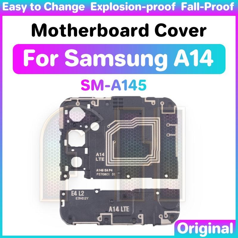 กลาง mainboard ลําโพงกรอบสําหรับ samsung A14 SM-a145 a145 พร้อมเลนส์กล้องด้านหลังกระจกด้านหลัง bezel เปลี่ยนกล้องแก้ว