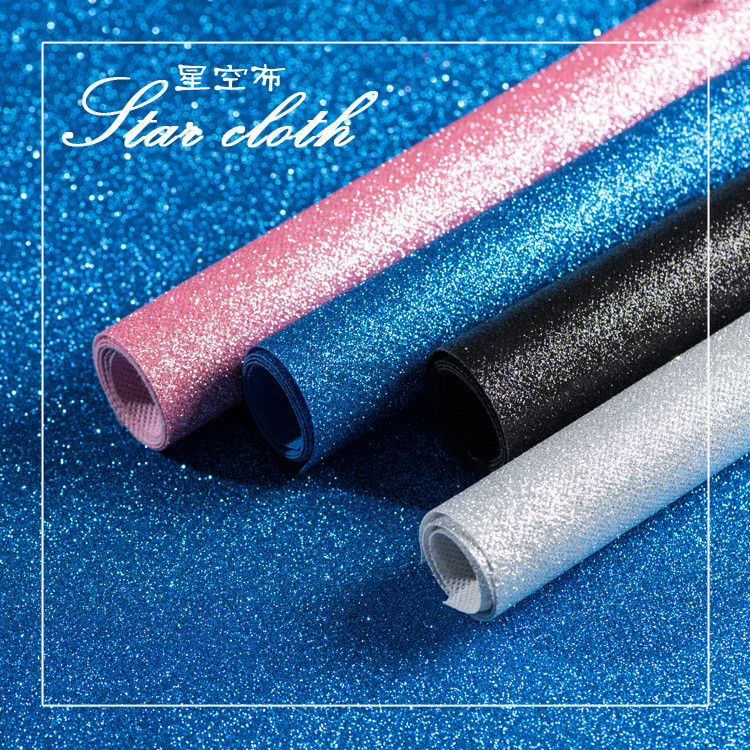 100*140 ซม.พรีเมี่ยม Sparkle Star ฉากหลังผ้า Glitter เลื่อมตารางผ้าการถ่ายภาพพื้นหลังตกแต่ง