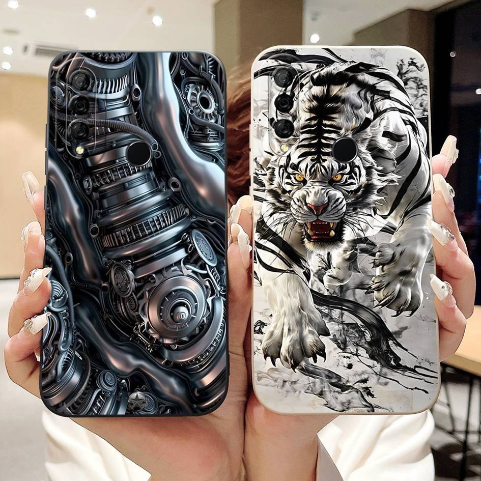 สําหรับ Huawei Y9 Prime 2019 ปลอก STK-L21 L22 LX3 เคสโทรศัพท์ Cool Tiger Matel รูปแบบซิลิโคนนุ่มสําห