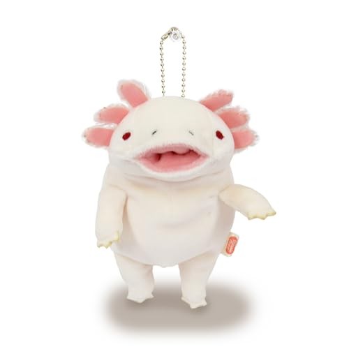 Shinada Global Mochi Series Mochi Upa Ivory (mini) 7×5×14cm Plush Toy Axolotl Animal MOUP-0088IV