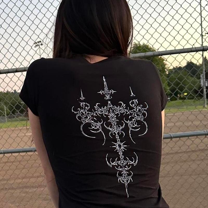 เสื้อผ้าญี่ปุ่น, สไตล์ยุค 90, เสื้อยืด Y2k วินเทจ, เสื้อครอปสำหรับผู้หญิง, เสื้อยืดกราฟิก, เสื้อผ้า,