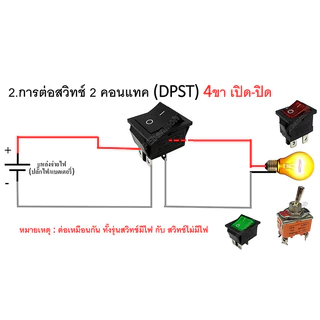 สวิตช์กระดกใหญ่มีไฟ KCD4 Rocker Switch ON-OFF 16A 250V 20A 125V 220V เลือก 4 ขา / 6 ขา สีแดง เขียว สวิทช์เปิดปิด