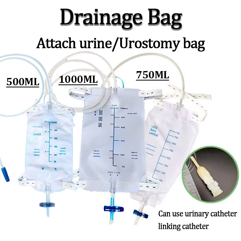 ถุงปัสสาวะ - ผู้ใหญ่ ถุงปัสสาวะ - ถุงเก็บปัสสาวะ -  ถุงขา - ถุงเก็บพร้อมถุงระบายน้ำแบบพกพา 500ml/750ml/1000ml