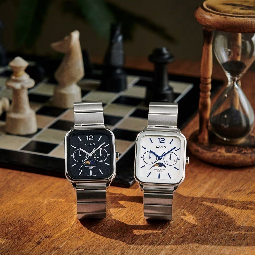 CASIO นาฬิกาข้อมือ CASIO รุ่น MTP-M305D-1AVDF วัสดุสเตนเลสสตีล สีดำ