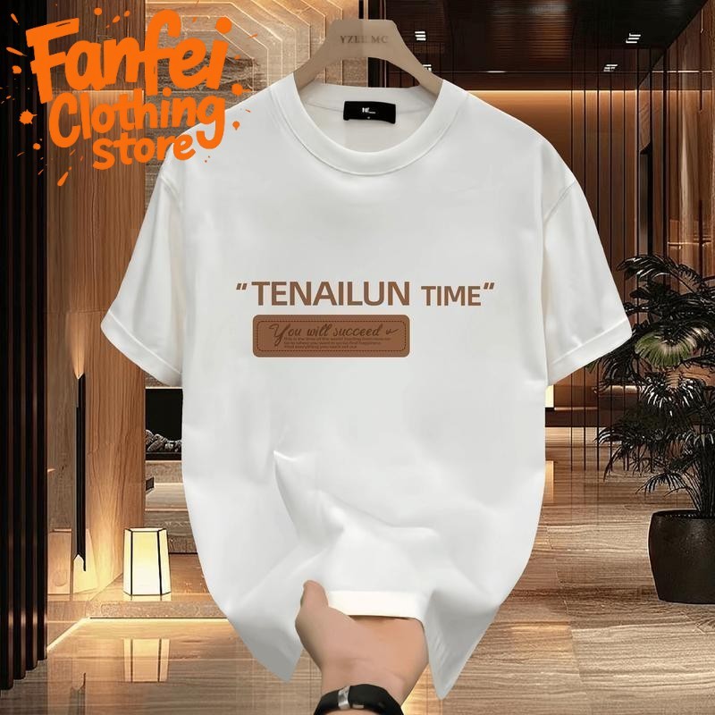 (จัดส่งตลอด 24 ชั่วโมง)Fanfei  Clothing store เสื้อยืดพิมพ์ลายลำลอง unisex วัสดุผ้าฝ้ายแท้ คอกลม สไตล์ลำลอง มาใหม่2