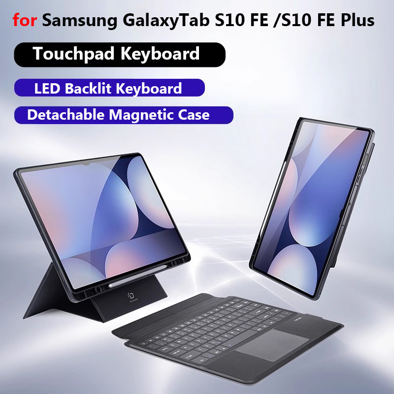 แป้นพิมพ์สําหรับ Samsung Galaxy Tab S10 FE Plus 2025 13.1 นิ้ว X520 X526 Tab S10 FE + S10 FE X520 แม