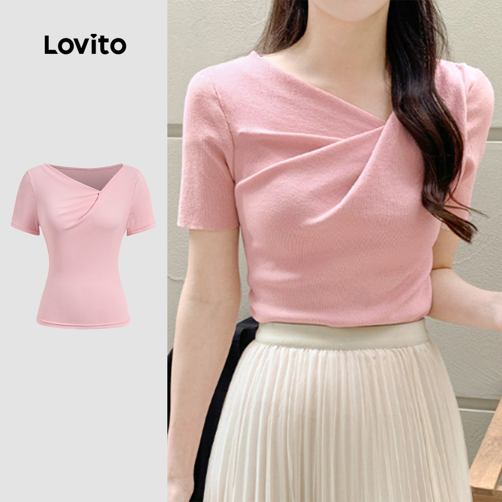 B131-MAY25-A-3-เสื้อยืดแขนสั้นคอไม่สมมาตร-TSB131P1D120