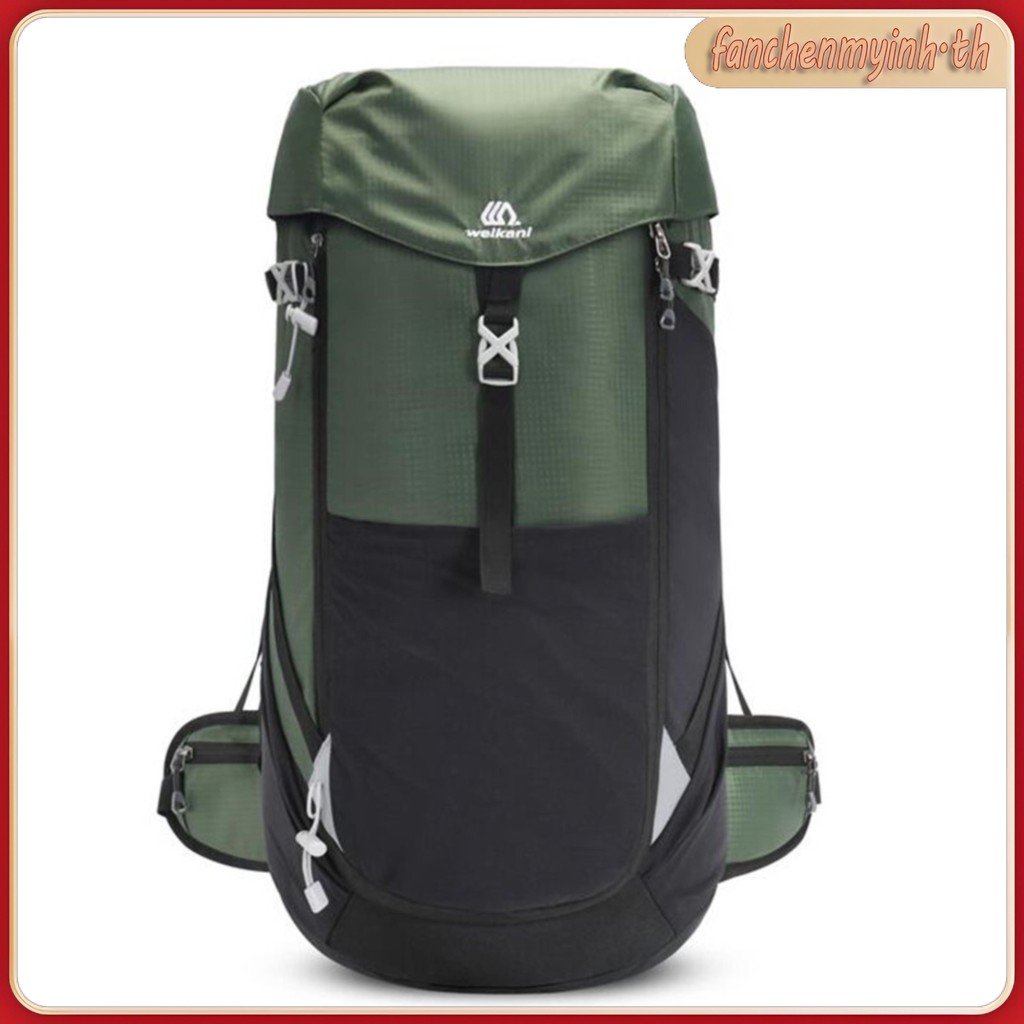 กระเป๋าเป้เดินป่า Weikani 50L น้ำหนักเบา 0.79 กก. ผ้า Oxford กันน้ำ ระบบระบายอากาศ  Suitable for Cam