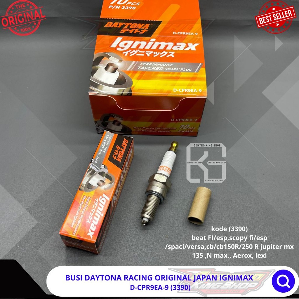 DAYTONA RACING SPARK PLUG ORIGINAL JAPAN IGNIMAX D-CPR9EA-9 (3390) VARIO 125 150 BEAT NMAX CB150R