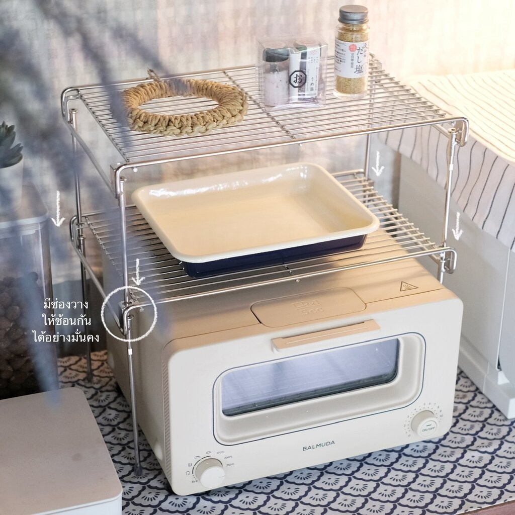 Omocha - (ชั้นวางของสเเตนเลส 304) Stackable combination stainless steel rack ชั้นวางสแตนเลส ชั้นวางซ้อนกันได้