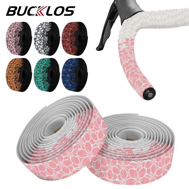 BUCKLOS แผนที่จักรยานบาร์เทป Anti-Vibration PU + EVA Handlebar เทป Comfort ลื่นสายจักรยานขี่จักรยานอะไหล่