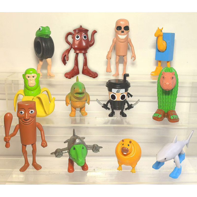 ของเล่น Brainrot ชุด Tung Tung Sahur Action Figure Trralero Tralala Bombardino Crocodilo ตกแต่งรุ่น - รูปที่ 6