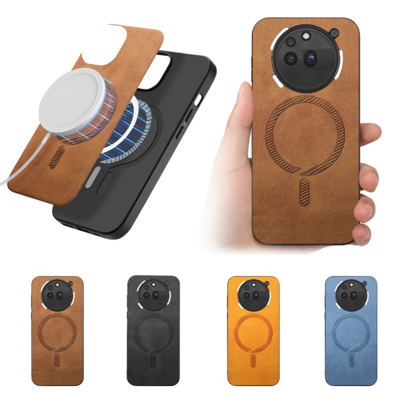 สําหรับไม่มีอะไรโทรศัพท์ 3A Pro กรณีโทรศัพท์ 3A Pro หนังหรูหราแม่เหล็กชาร์จไร้สายสําหรับ Nothing โทร