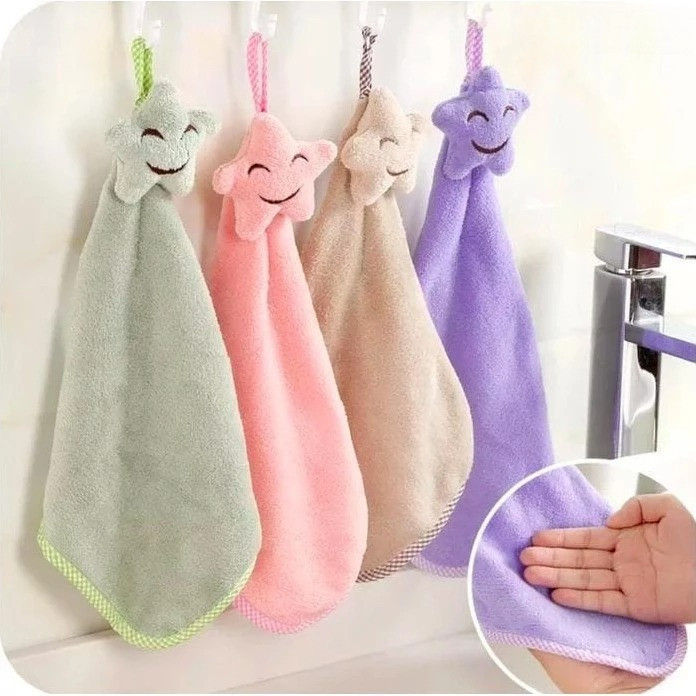 ผ้าเช็ดตัว ผ้าเช็ดมือผ้าเช็ดปาก Star Star Hand Towel Kitchen Hygiene Towel