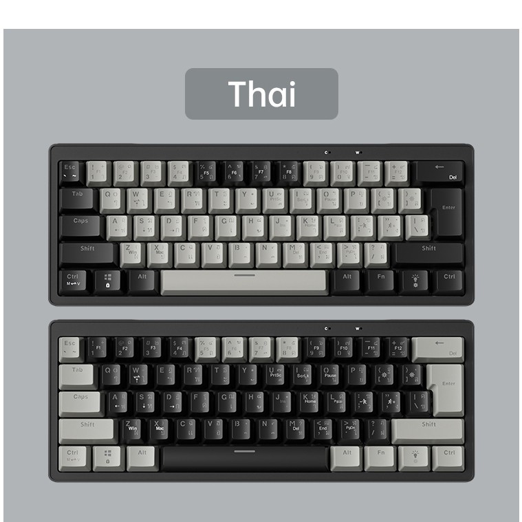 กดง่าย ZIFRIEND AG61 คีย์บอร์ดเชิงกล Hotswap ปะเก็นคีย์บอร์ดเกมมิ่งแบบปรับแต่งได้สำหรับออฟฟิศ