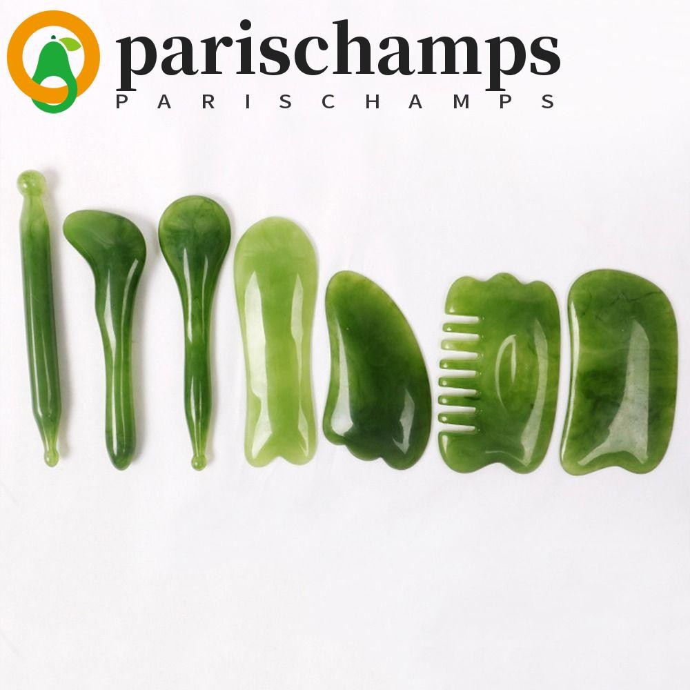 PARISCHAMPS Gua Sha Board Wrinkle Remover Girls SPA หวีนวดเรซิ่นคอ Skin Care เครื่องมือ Slimming Beauty Face Massager
