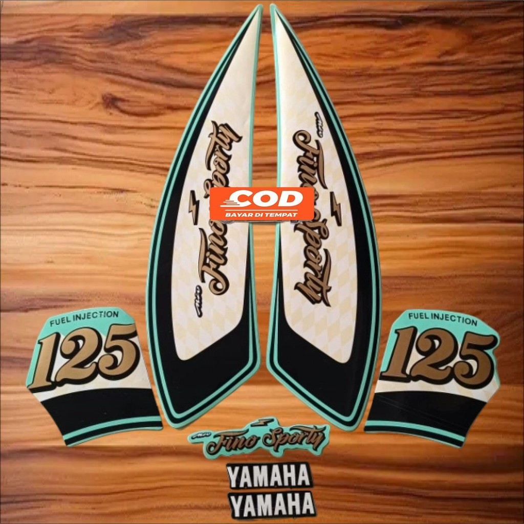 Striping Yamaha fino 125 2021 2022 คุณภาพรายการมาตรฐานสปอร์ตสีฟ้าอ่อน