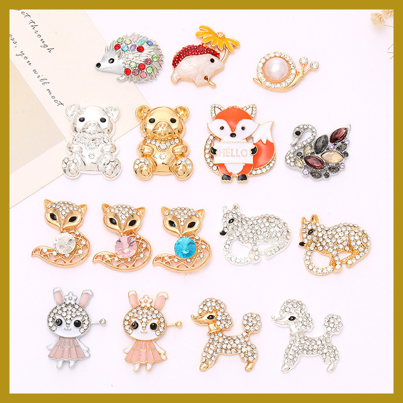 เครื่องประดับทำเองสำหรับเสื้อผ้าและโทรศัพท์ ใหม่ น่ารัก สัตว์เล็ก โลหะผสมสังกะสี อุปกรณ์เสริม