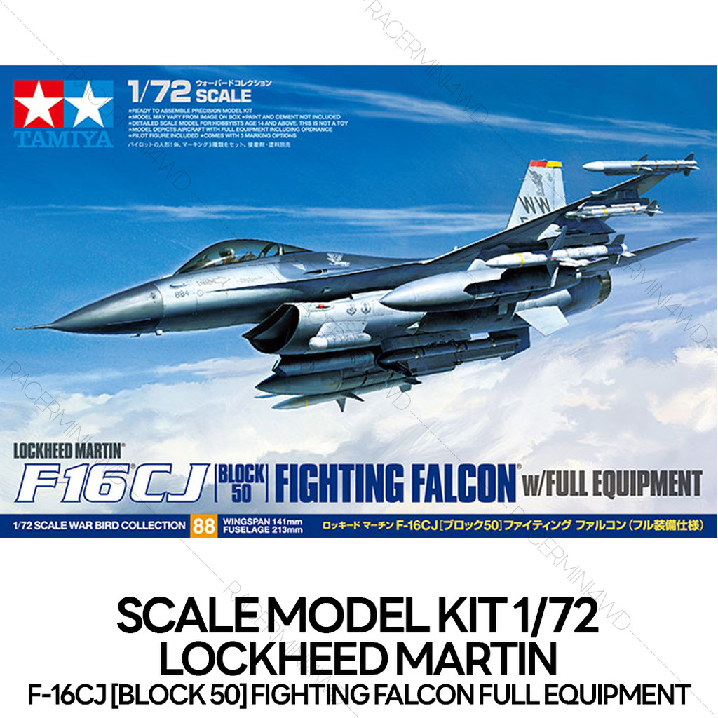 TAMIYA 1/72 Lockheed Martin F-16CJ [Block 50] Fighting Falcon w/Full Equipment 60788