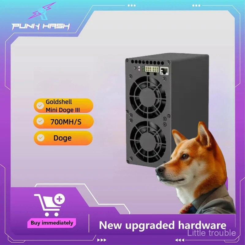 ใหม่ dogecoin Miner goldshell MINI Doge III 700MH/S Doge เหรียญ ASIC Miner MINI Doge 3 jeaa