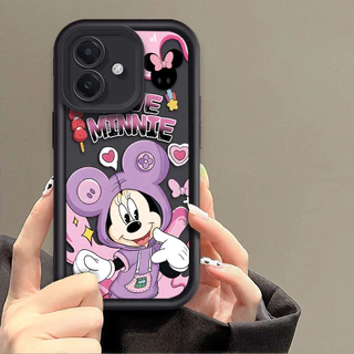 สําหรับ OPPO A6X A6 A6 PRO A5i A5X A5 5G A3X A3 A3 Pro A5 PRO การ์ตูนอะนิเมะคอลเลกชันสตรอเบอร์รี่หมี Minnie Winnie the Pooh รูปแบบเคสโทรศัพท์