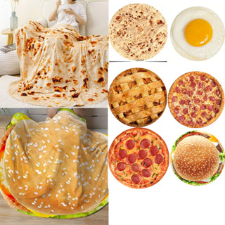 ตลกสร้างสรรค์จําลองอาหารผ้าห่มสักหลาดเครื่องปรับอากาศผ้าห่มโ…