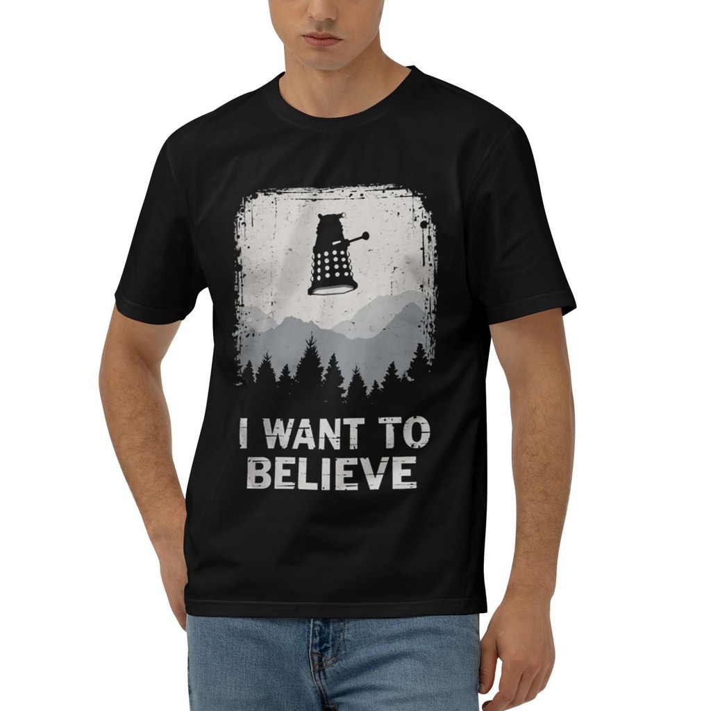 I Want To Believe Doctor Who Dalek Cotton T-Shirt