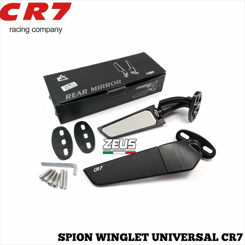 CR7 Stealth Winglet กระจกมองข้างรถจักรยานยนต์ Stealth Winglet Universal Ninja ZX25R ZX10R ZX636