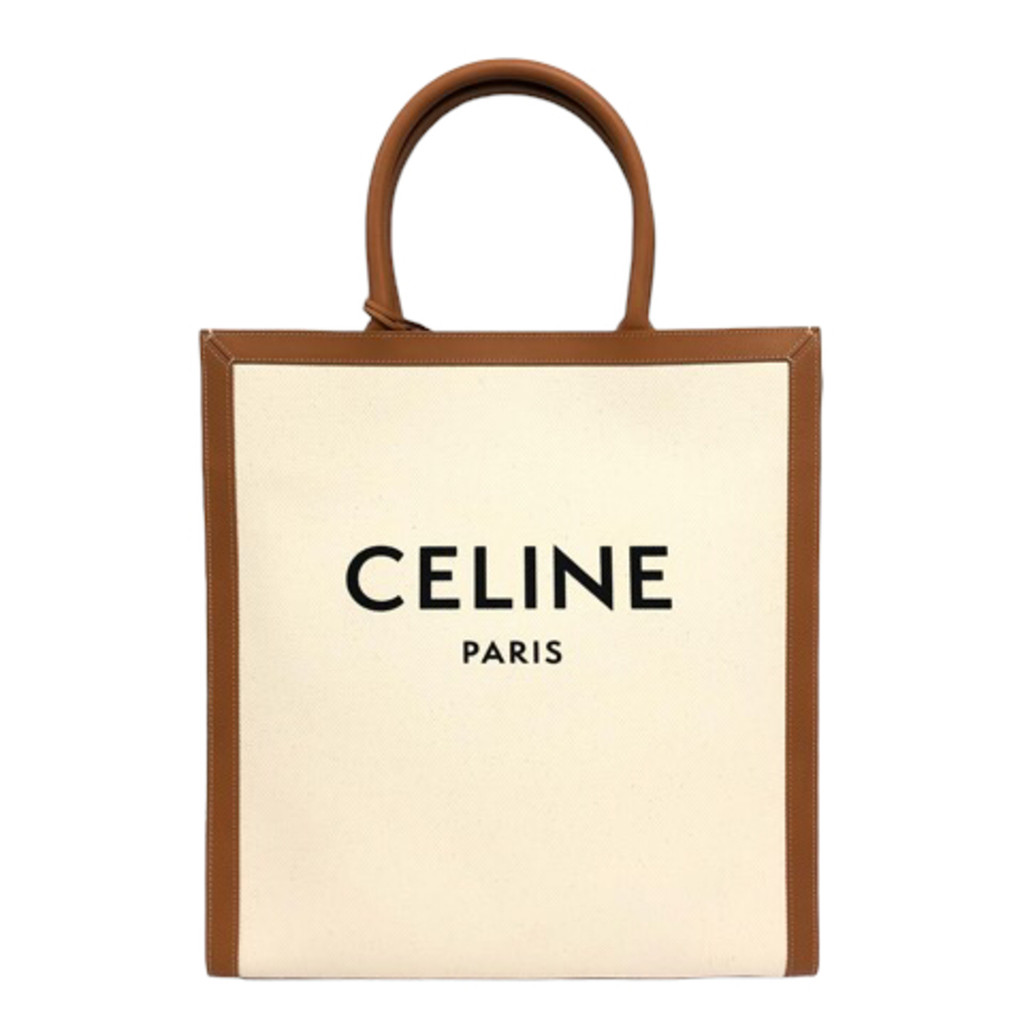 Celine Tote Bag Cabas Vertical canvas White Direct from Japan Secondhand